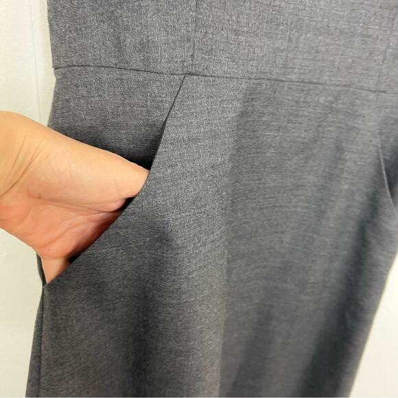 Theory Colette Charcoal Gray Wool Blend Sheath Dress Size 2 - Picture 7 of 14